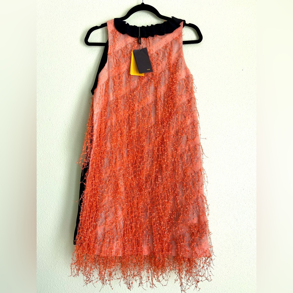 NWT RARE Fendi Party Fringe Details Dress Size 36 - Picture 9 of 16